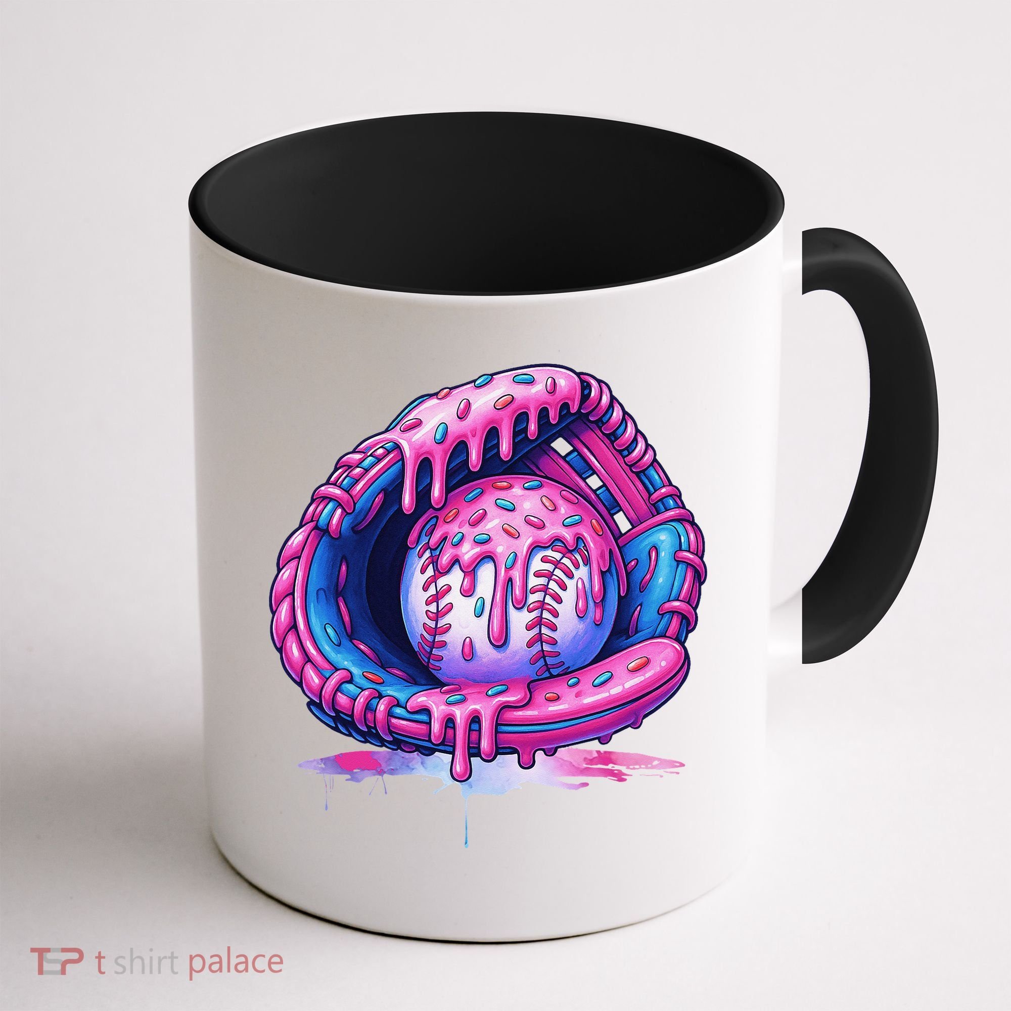 Baseball Drip Ice Cream Sprinkles Baseball Glove Coffee Mug
