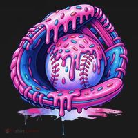 Baseball Drip Ice Cream Sprinkles Baseball Glove Women's Tank Top thumb 5
