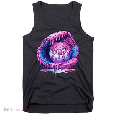 Baseball Drip Ice Cream Sprinkles Baseball Glove Tank Top