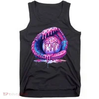 Baseball Drip Ice Cream Sprinkles Baseball Glove Tank Top thumb 0