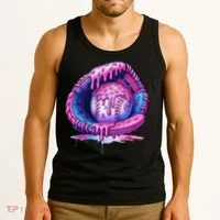 Baseball Drip Ice Cream Sprinkles Baseball Glove Tank Top thumb 3