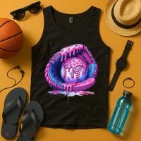 Baseball Drip Ice Cream Sprinkles Baseball Glove Tank Top thumb 4