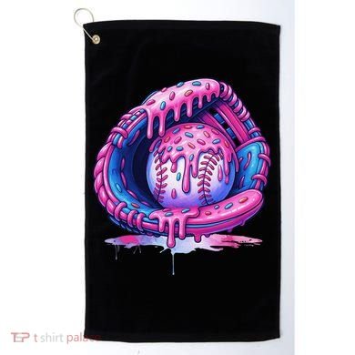 Baseball Drip Ice Cream Sprinkles Baseball Glove Golf Towel