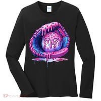 Baseball Drip Ice Cream Sprinkles Baseball Glove Women's Long Sleeve Shirt thumb 0