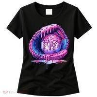 Baseball Drip Ice Cream Sprinkles Baseball Glove Women's T-Shirt thumb 0