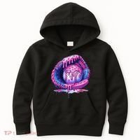 Baseball Drip Ice Cream Sprinkles Baseball Glove Kids Hoodie thumb 0
