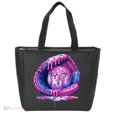 Baseball Drip Ice Cream Sprinkles Baseball Glove Tote Bag