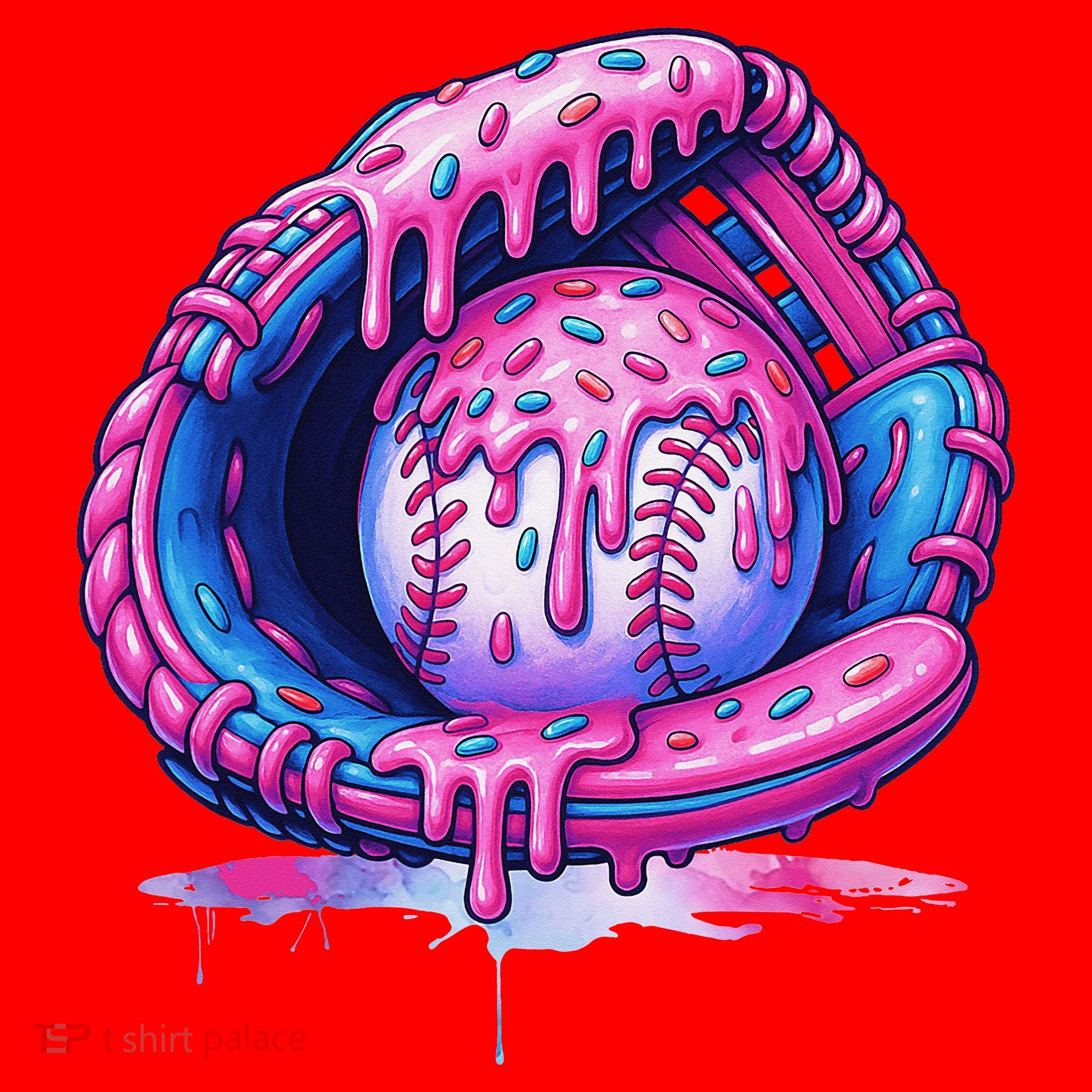 Baseball Drip Ice Cream Sprinkles Baseball Glove Santa Hat