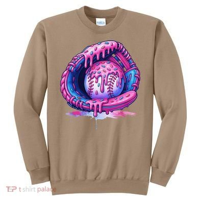 Baseball Drip Ice Cream Sprinkles Baseball Glove Sweatshirt