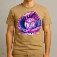 Baseball Drip Ice Cream Sprinkles Baseball Glove T-Shirt thumb 3