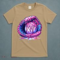 Baseball Drip Ice Cream Sprinkles Baseball Glove T-Shirt thumb 5