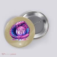 Baseball Drip Ice Cream Sprinkles Baseball Glove Button thumb 0
