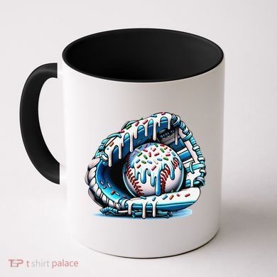 Baseball Drip Ice Cream Sprinkles Glove Coffee Mug