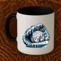 Baseball Drip Ice Cream Sprinkles Glove Coffee Mug thumb 2