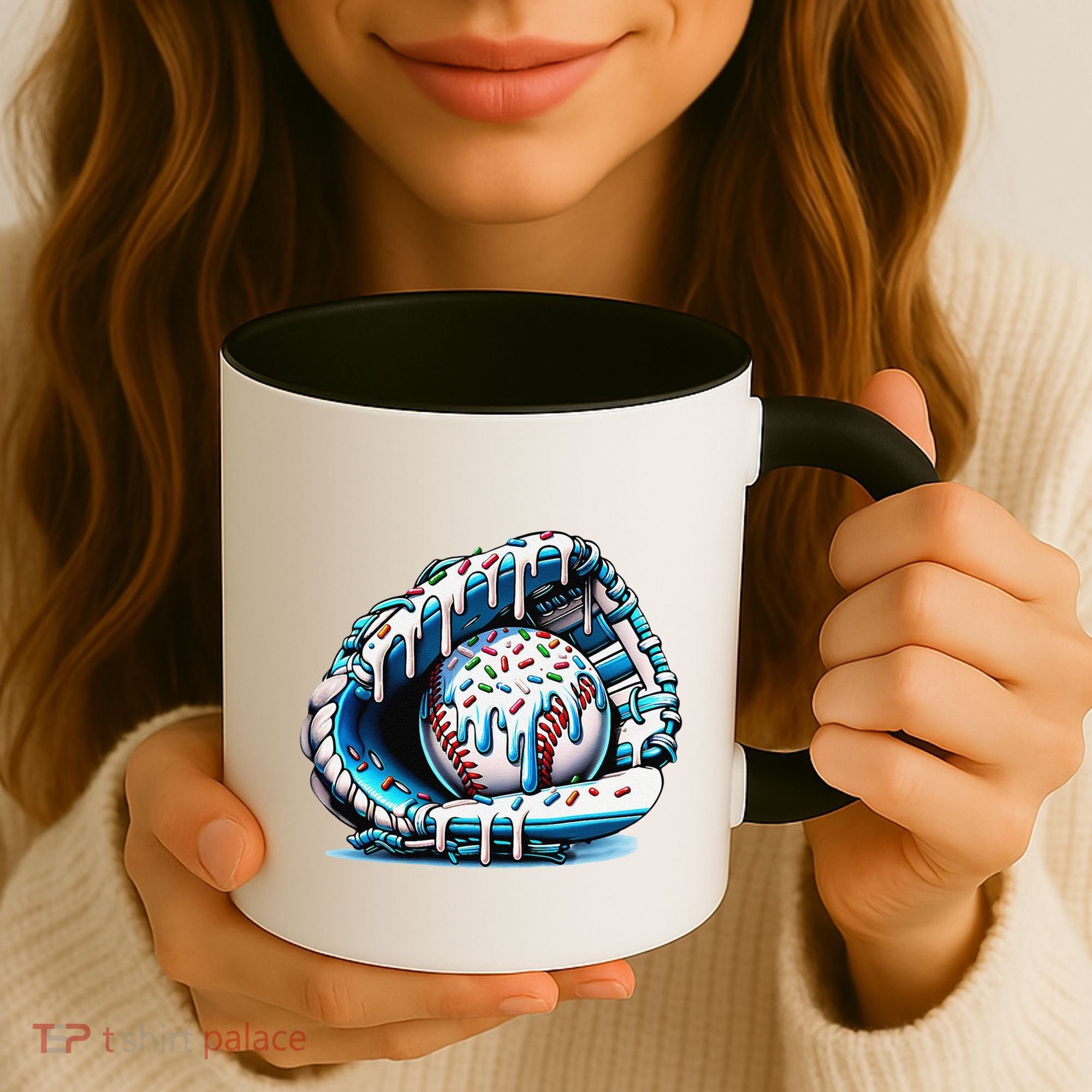 Baseball Drip Ice Cream Sprinkles Glove Coffee Mug
