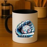 Baseball Drip Ice Cream Sprinkles Glove Coffee Mug thumb 4
