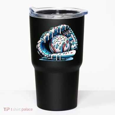 Baseball Drip Ice Cream Sprinkles Glove Tumbler