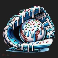 Baseball Drip Ice Cream Sprinkles Glove Tumbler thumb 3
