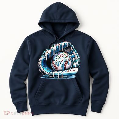 Baseball Drip Ice Cream Sprinkles Glove Hoodie