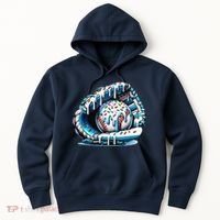 Baseball Drip Ice Cream Sprinkles Glove Hoodie thumb 0