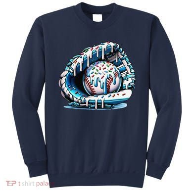 Baseball Drip Ice Cream Sprinkles Glove Sweatshirt