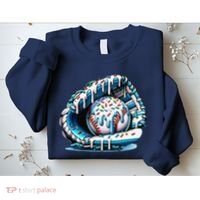 Baseball Drip Ice Cream Sprinkles Glove Sweatshirt thumb 2