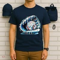 Baseball Drip Ice Cream Sprinkles Glove T-Shirt thumb 6