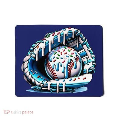 Baseball Drip Ice Cream Sprinkles Glove Mousepad