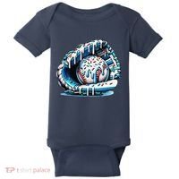 Baseball Drip Ice Cream Sprinkles Glove Baby Bodysuit thumb 0