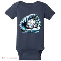 Baseball Drip Ice Cream Sprinkles Glove Baby Bodysuit thumb 0