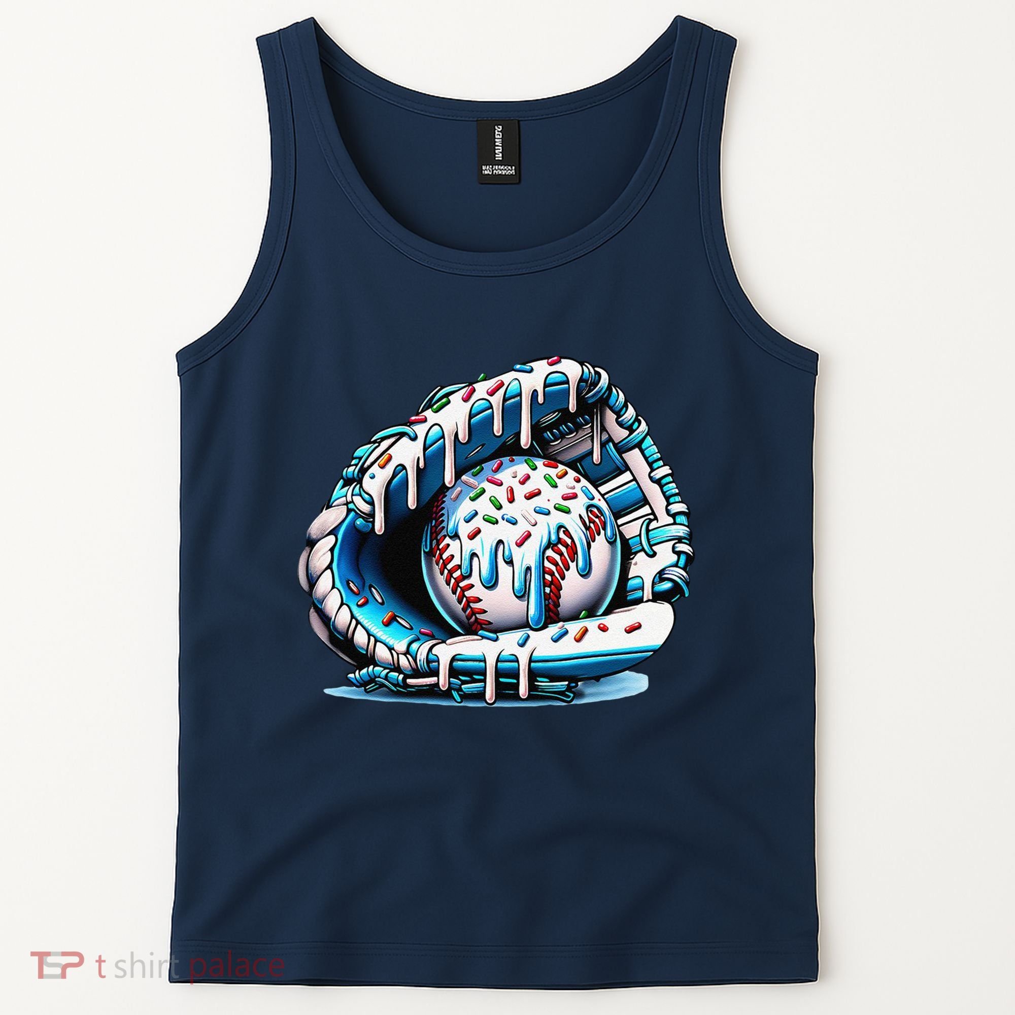 Baseball Drip Ice Cream Sprinkles Glove Tank Top