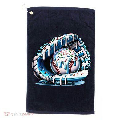Baseball Drip Ice Cream Sprinkles Glove Golf Towel