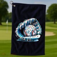 Baseball Drip Ice Cream Sprinkles Glove Golf Towel thumb 1
