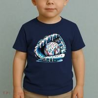 Baseball Drip Ice Cream Sprinkles Glove Toddler T-Shirt thumb 2