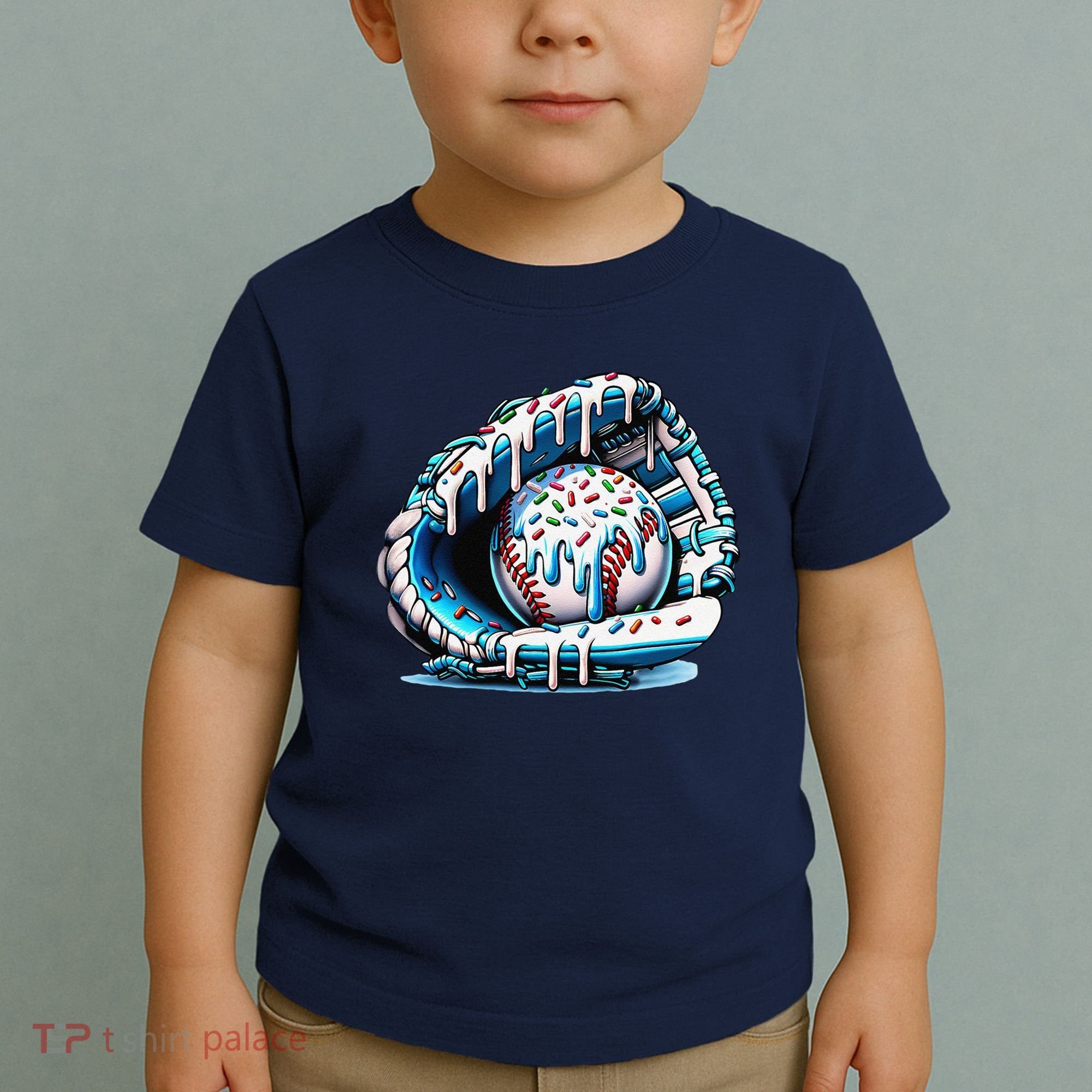 Baseball Drip Ice Cream Sprinkles Glove Toddler T-Shirt