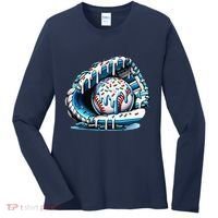 Baseball Drip Ice Cream Sprinkles Glove Women's Long Sleeve Shirt thumb 0