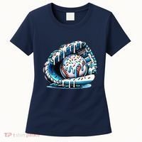 Baseball Drip Ice Cream Sprinkles Glove Women's T-Shirt thumb 0