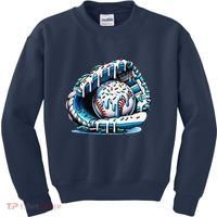 Baseball Drip Ice Cream Sprinkles Glove Kids Sweatshirt thumb 0