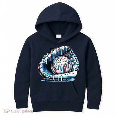 Baseball Drip Ice Cream Sprinkles Glove Kids Hoodie