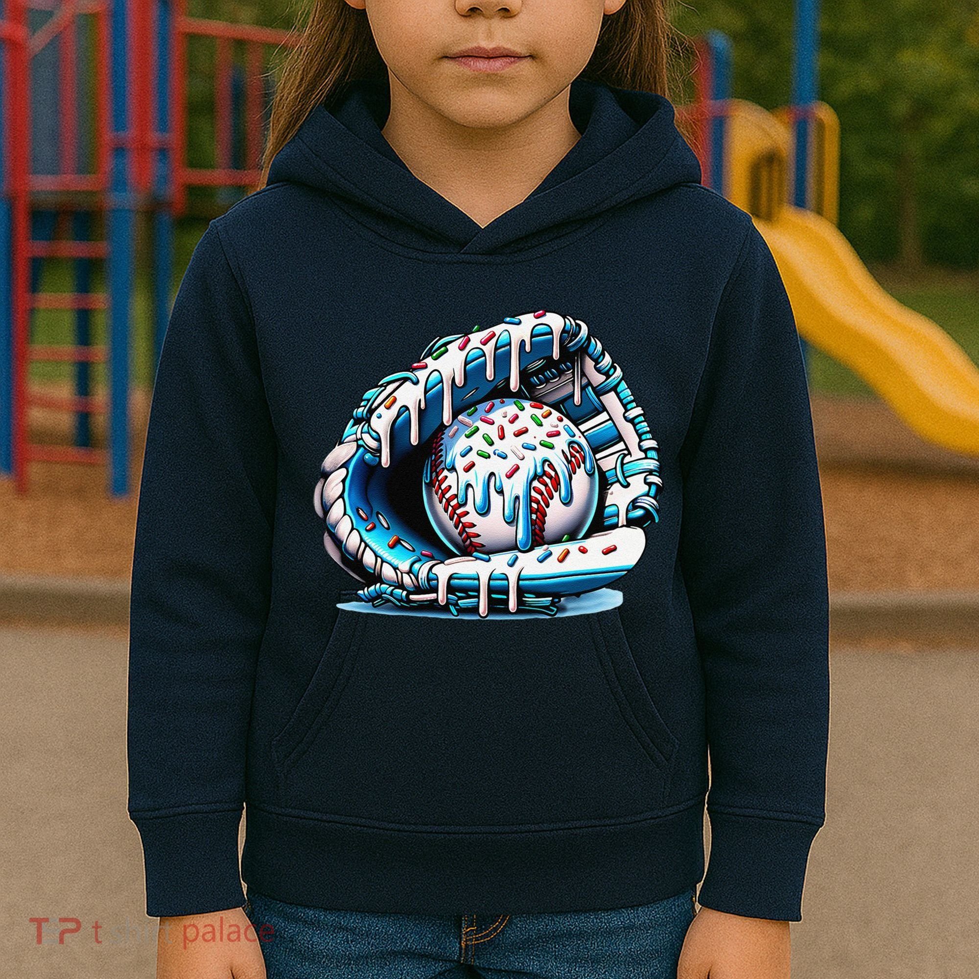 Baseball Drip Ice Cream Sprinkles Glove Kids Hoodie
