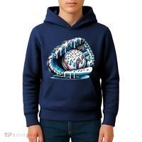 Baseball Drip Ice Cream Sprinkles Glove Kids Hoodie thumb 4
