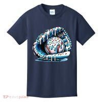 Baseball Drip Ice Cream Sprinkles Glove Kids T-Shirt thumb 0