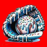 Baseball Drip Ice Cream Sprinkles Glove Santa Hat thumb 1