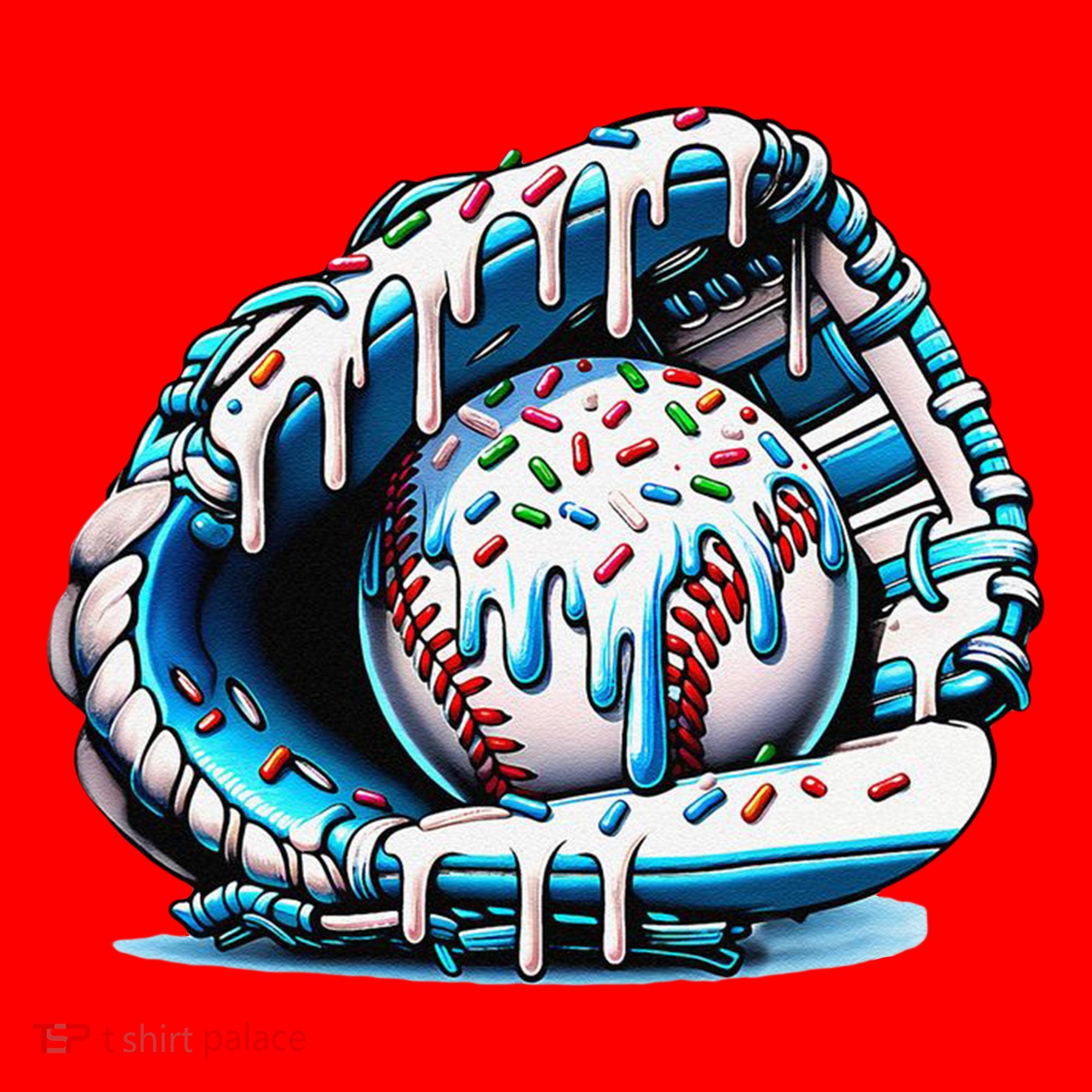 Baseball Drip Ice Cream Sprinkles Glove Santa Hat