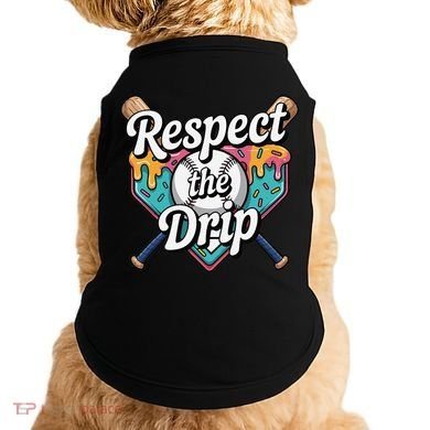 Baseball Drip Ice Cream Dripping Respect The Drip Doggie Tank