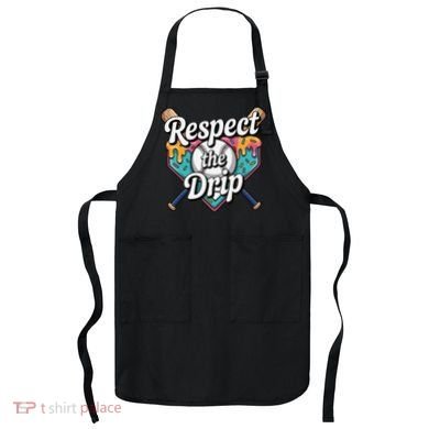 Baseball Drip Ice Cream Dripping Respect The Drip Apron