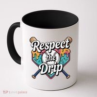 Baseball Drip Ice Cream Dripping Respect The Drip Coffee Mug thumb 0
