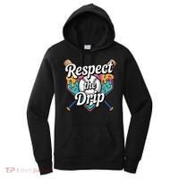 Baseball Drip Ice Cream Dripping Respect The Drip Women's Hoodie thumb 0