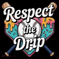 Baseball Drip Ice Cream Dripping Respect The Drip Women's Hoodie thumb 2