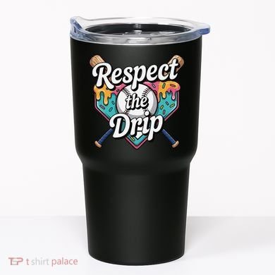 Baseball Drip Ice Cream Dripping Respect The Drip Tumbler